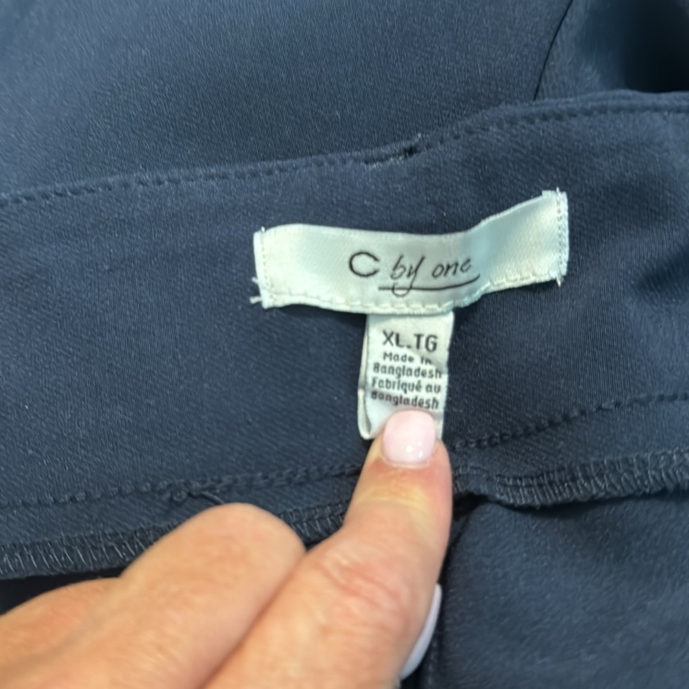 C by One navy pull on dress pants - Picture 3 of 3